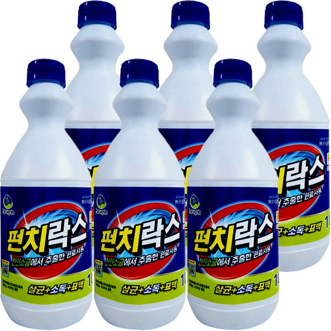하루그린 살균 표백 청소 펀치락스, 6개, 1L