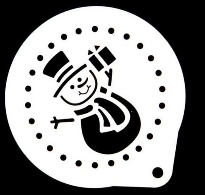 와인앤쿡 카페테리아 데코 도안 스텐 스텐실눈사람 1개, 없음