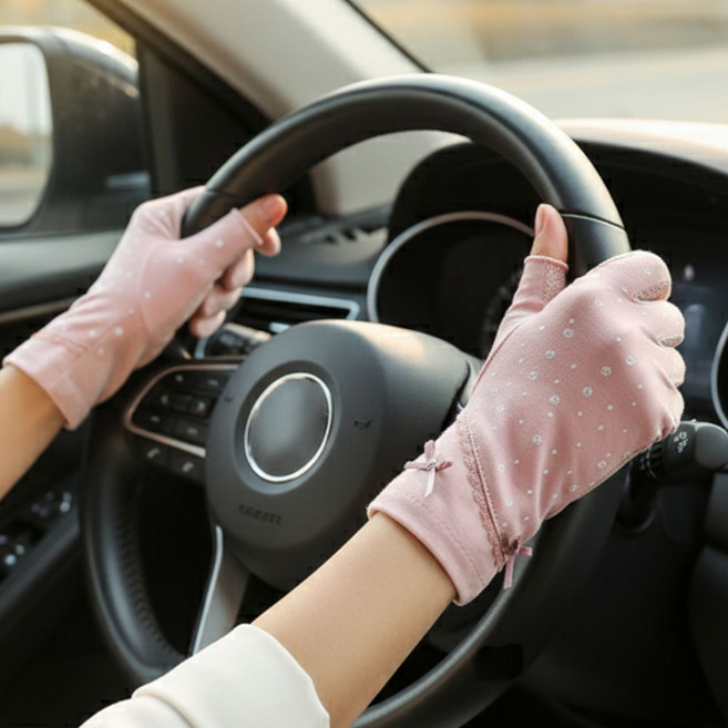 소보카 여성 운전장갑 미끄럼방지, 1세트, 핑크