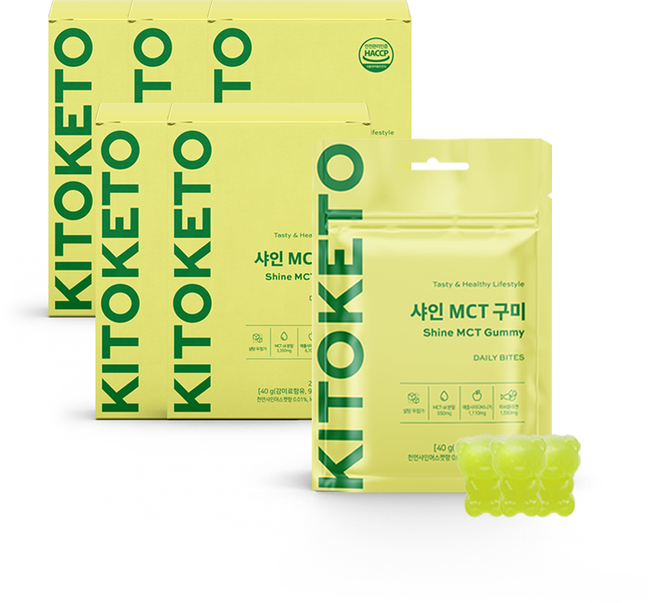 [키토케토] 샤인MCT구미 무설탕 젤리 애플사이다비니거 애사비 구미 5BOX, 240g, 5박스
