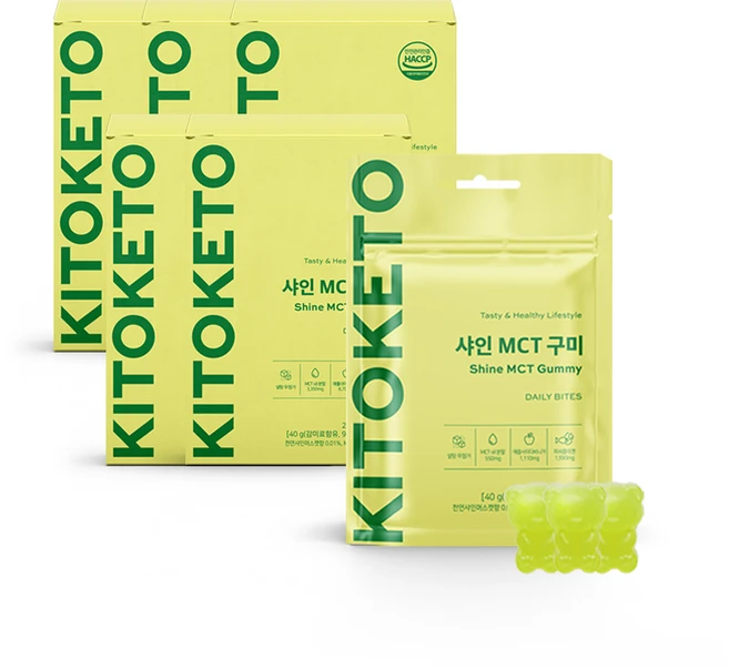[키토케토] 샤인MCT구미 무설탕 젤리 애플사이다비니거 애사비 구미 5BOX, 240g, 5박스 - 쿠팡