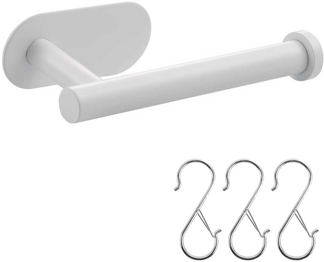 무타공 304 스텐 욕실 청소도구 걸이, 화이트, 1개