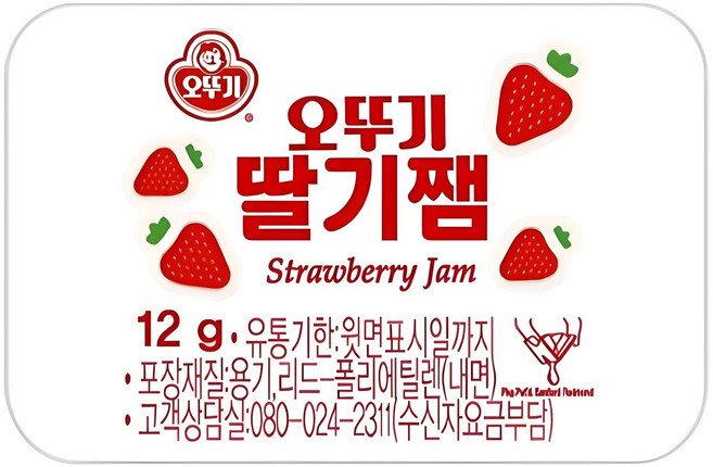 오뚜기 일회용 딸기쨈(디스펜팩) 12g, 72개