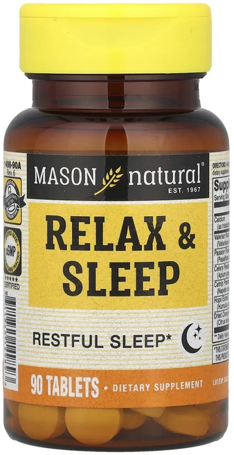 Mason Natural 릴랙스 & 슬립 90정, Mason Natural 릴랙스  슬립 90정, 1개 - 쿠팡