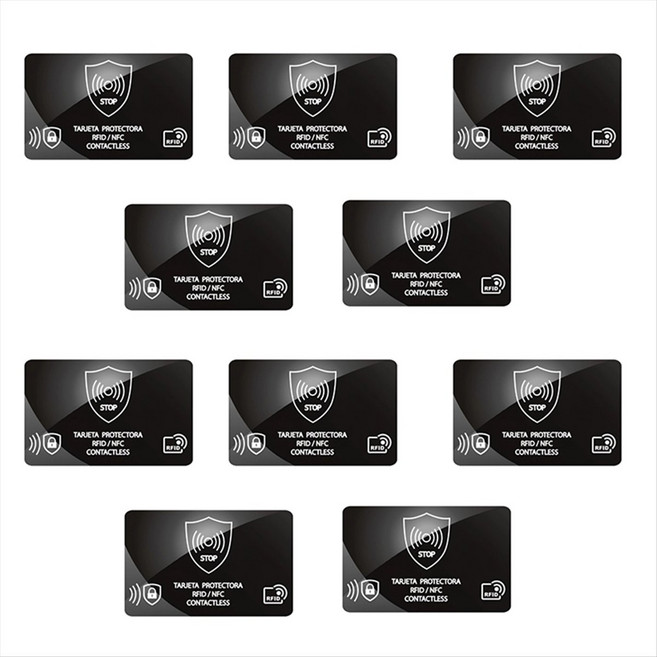 10Pcs RFID 차단 카드 홀더 NFC 도난 방지 쉴드 케이스 IC 은행 카드 보호 보안 지갑 차단기