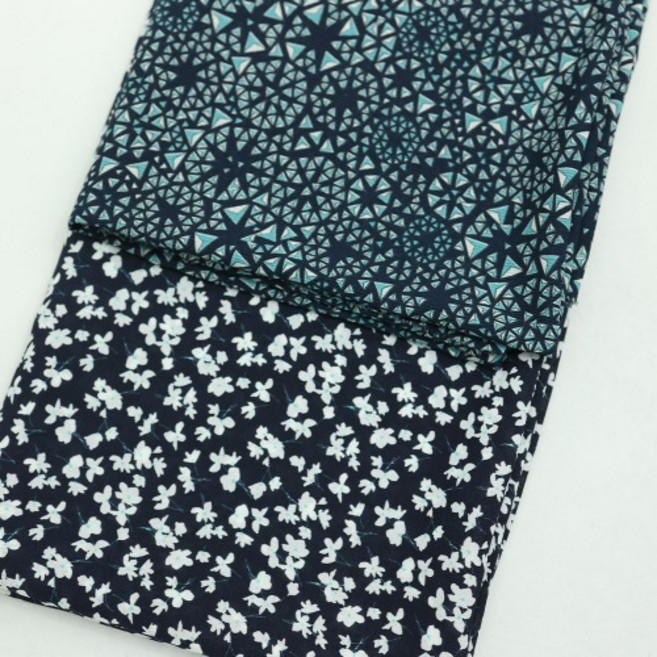 쉬폰 나염2종, 145cm x 90cm 1마, 여러 다이아