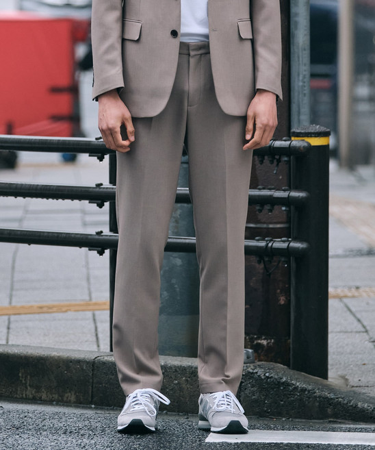 [STCO] 남성 Tech-poly 사방스판 에센셜 셋업 팬츠 테이퍼드핏 베이지