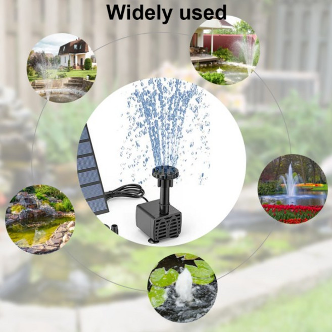 미니 태양열 분수 펌프 새 욕조 물 순환 산소 공급