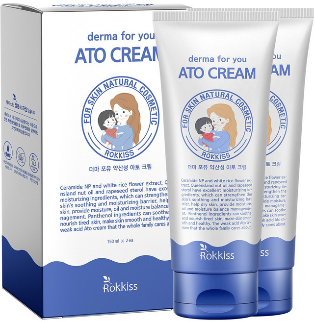 록키스 더마 포유 약산성 아토 크림, 2개, 150ml