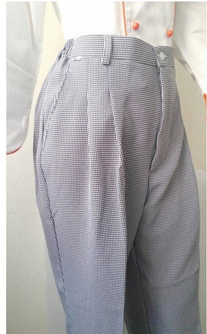 萊亞生活館 廚師褲 台灣製 大尺碼 工作褲 食品褲 千鳥格布 A390, 1個, 32