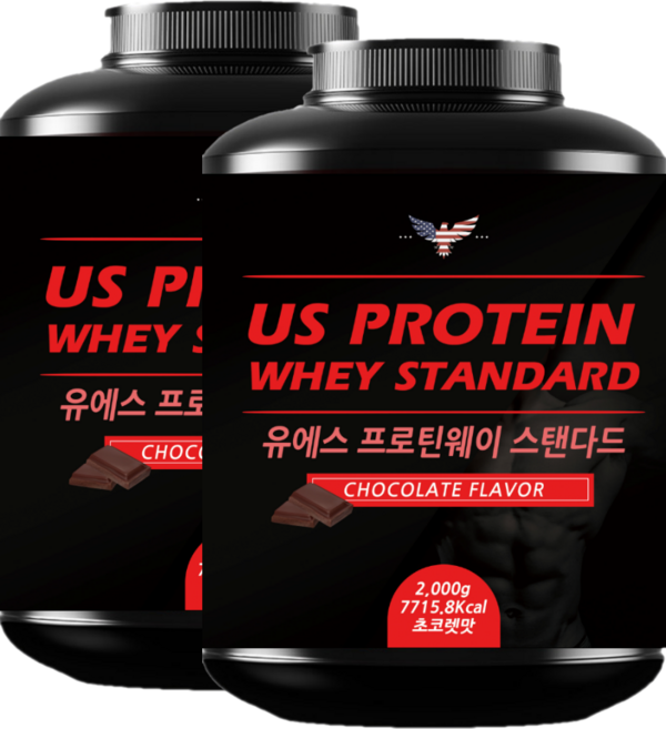 유에스프로틴웨이스탠다드 고함량프로틴 헬스단백질보충제 근육증가 대용량 프로틴, 2개, 2kg