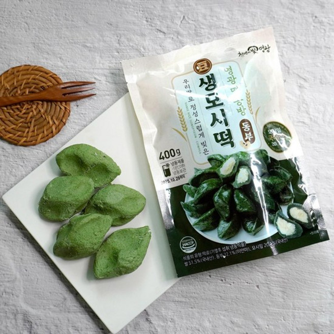 [더조은] 영광 생모시떡 모시송편 (동부기피), 12개, 400g