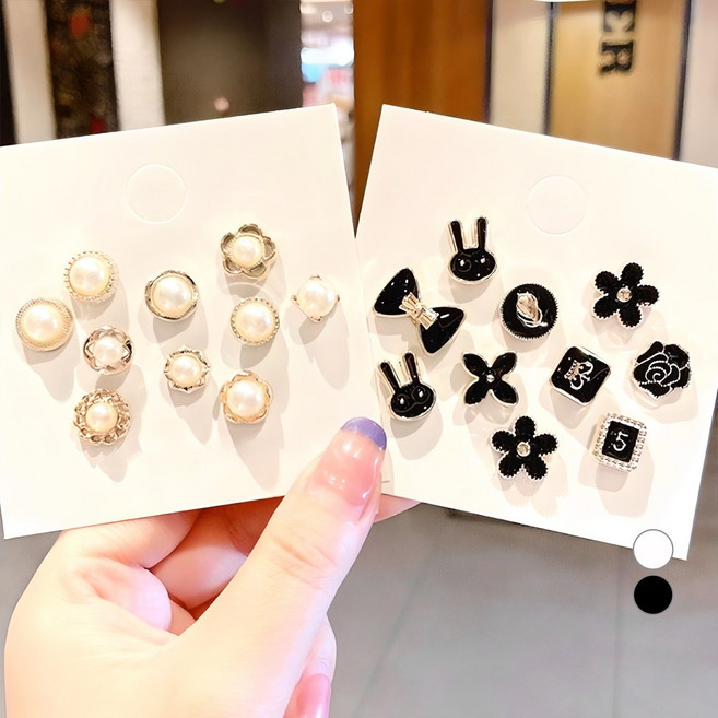 여성용 매너 옷 여밈 오픈방지 패션 포인트 브로치 20종 세트