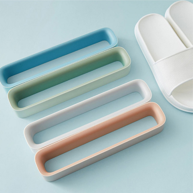 슬리퍼걸이 욕실화 거실화 거치대 욕실 현관 슬리퍼 정리 거치대 ( 2개묶음 ) -k119, FREE (250 * 53 * 35 mm), 그린색-2개