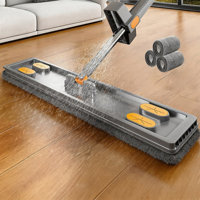 Allilio 빅 사이즈 스프레이 밀대걸레+섬유 매트 3P+스크레이퍼 길이 45cm, 1개