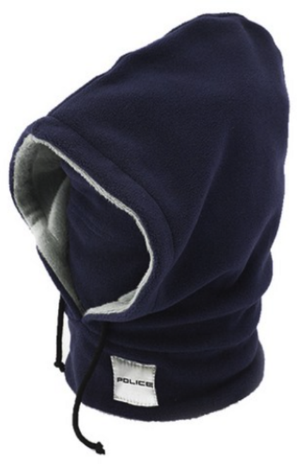 POLICE 후드 보온 넥워머, 네이비, 1개