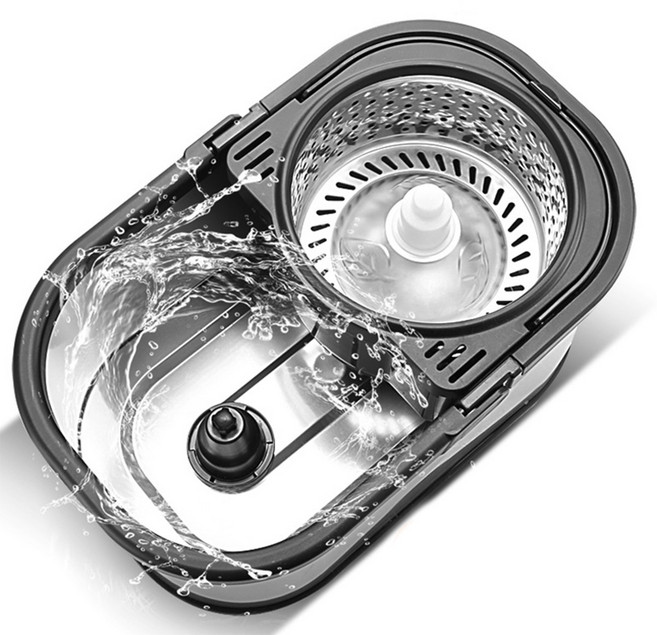 스텐 통돌이 물걸레청소기 밀대걸레, 스테인리스 통돌이_실버, 1개