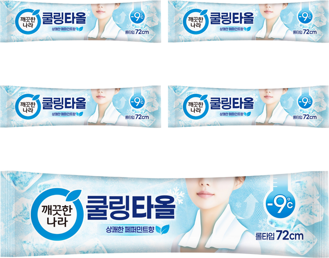 깨끗한나라 페퍼민트 쿨링타올, 29g, 5개