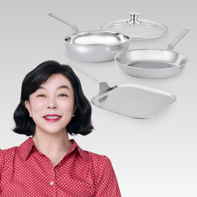 스테니 [최화정쇼]무연마제 통5중 스텐팬 _(28팬 28사각팬 24웍 24뚜껑)