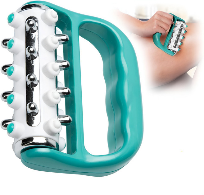 생활해랑 팔뚝 허벅지 롤러 마사지기, 민트 그린, 1개