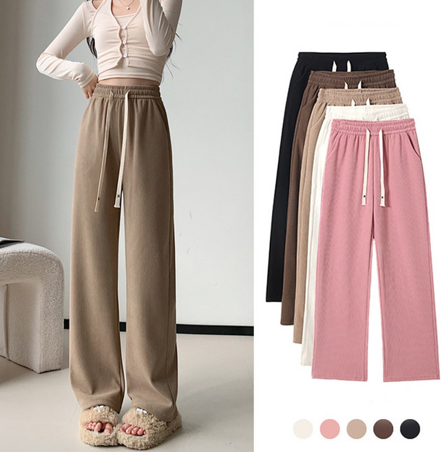 앨리 코듀로이팬츠 골덴 와이드 밴딩바지 3기장