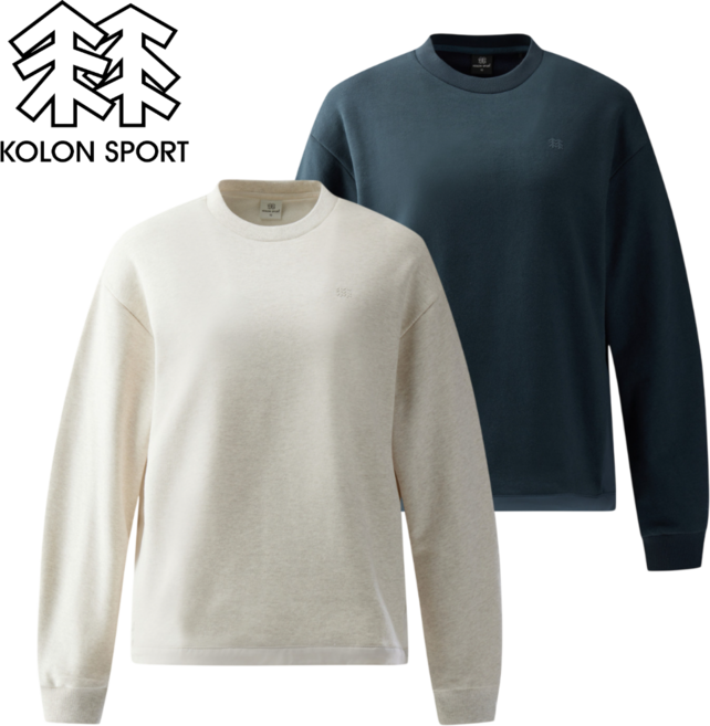 [백화점발송] 코오롱스포츠 여성 봄가을 맨투맨 긴소매 티셔츠 등산 트레킹 캠핑 낚시 산책 데일리