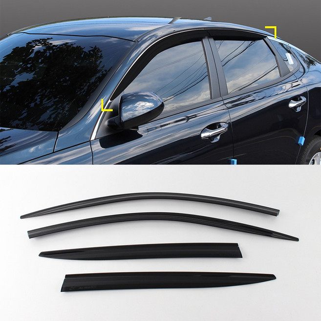 차량용썬바이져 자동차 윈도우선바이저 빗물받이/더뉴 니로 레이 로체 올뉴모닝 모하비/더마스터 봉고3 셀토스 올뉴쏘렌토R MQ4 쏘울부스터 스토닉 스포티지R QL/더볼드 그랜드카니발, 기아, 올뉴/더뉴카니발(15~20.08), 기아