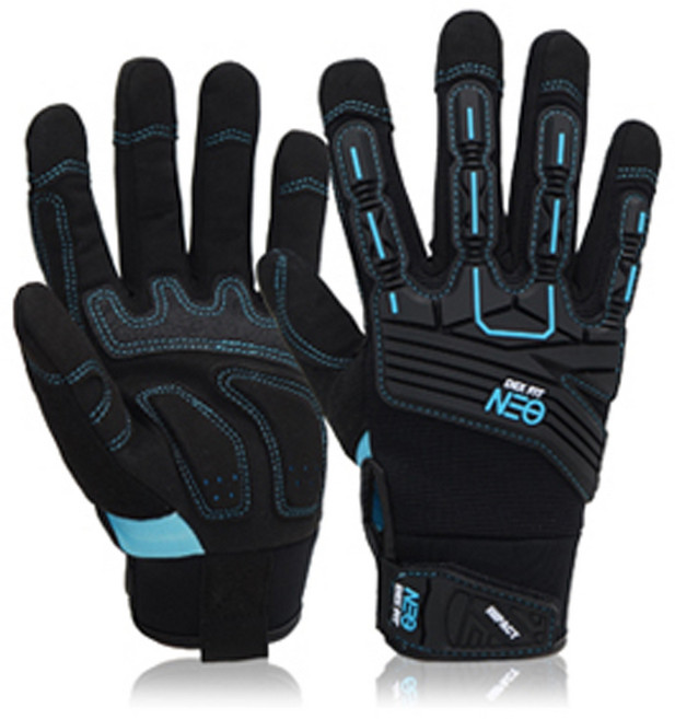 덱스핏 충격 방지 장갑 MG310I 산업 안전 진동 작업 오토바이 등산 스포츠 기능성 터치, 덱스핏 충격방지 MG310I 블랙 L, 1개