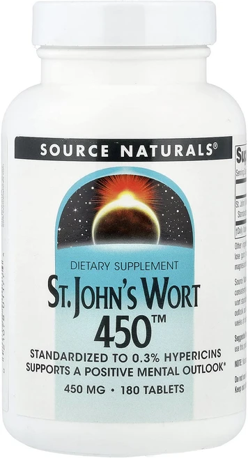 몸관리하세요 겨울입니다 Source Naturals St. John's Wort 450™ 450mg 180정 특별관리진행, SourceNaturalsStJohnsWort45045, 1개 - 쿠팡