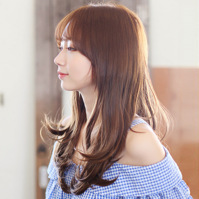 미디움 볼륨C컬 40cm 스타일피스 똑딱이 붙임머리 클립피스, 10호, 내츄럴블랙, 1개