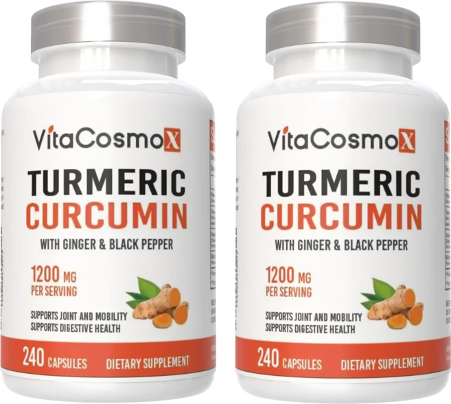 미국제조사 배송 VitaCosmoX 강황 터메릭 커큐민1200mg Turmeric Curcumin 240캡슐, 2개, 240정 - 쿠팡