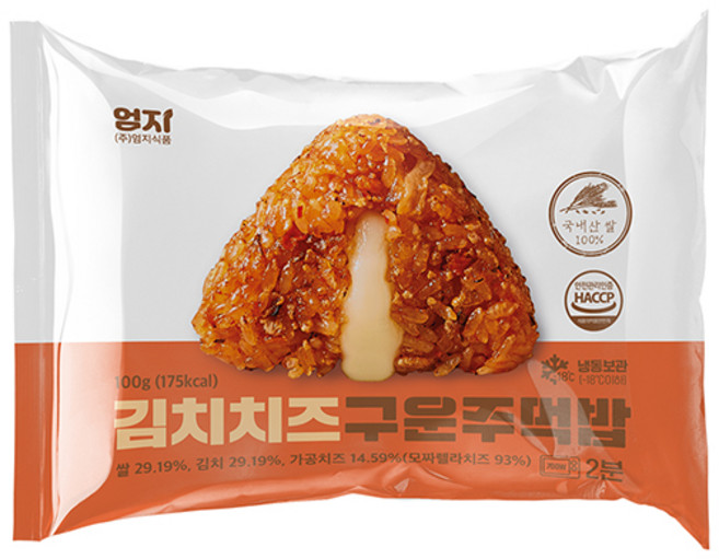 엄지 김치치즈 구운주먹밥, 100g, 1개