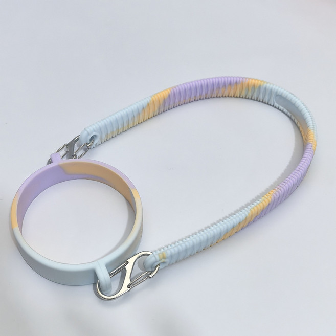 실리콘 텀블러 스트랩 휴대용 물병 캐리어 고리, 1개, 블루퍼플