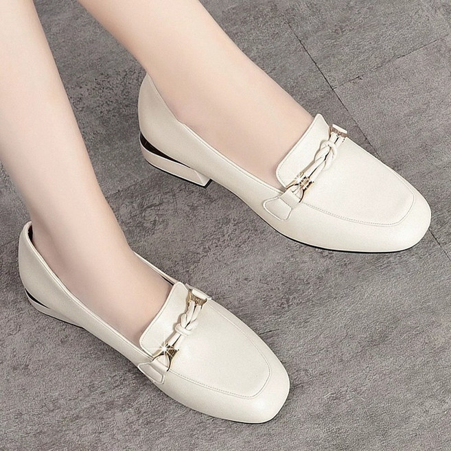 꾸꾸지민 여성 말랑 가죽 부드러운 로퍼 3cm 로퍼힐 여성구두