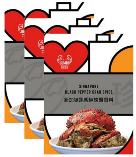 싱가포르 블랙 페퍼 꽃게 소스 black pepper crab spice, 3개, 22g