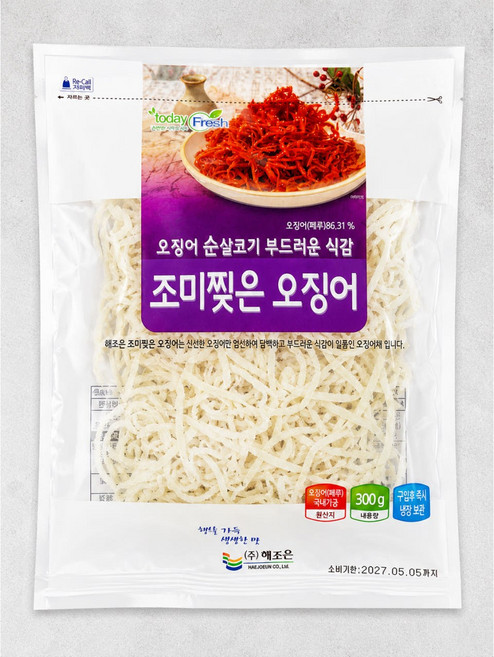 해조은 조미찢은 오징어 300g, 1개