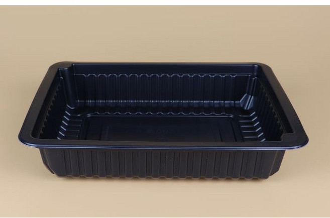 실링용기 700 검정 반찬용기 배달용기 포장용기 족발보쌈용기 감자탕용기, 1개