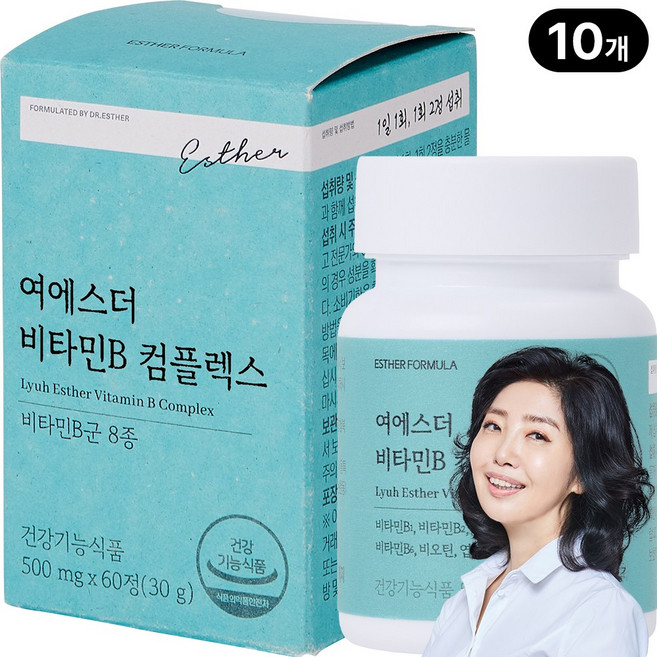 [본사직영] 여에스더 비타민B 컴플렉스 국민영양 프로젝트, 10개, 60정