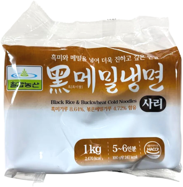 칠갑 흑메밀냉면, 1kg, 3개