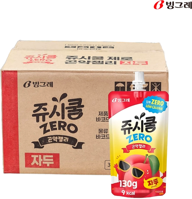빙그레 쥬시쿨 제로 곤약젤리130g 자두 30개, 130g