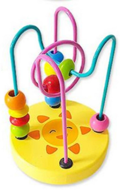 원목 와이어 비즈 공끼우기 감각발달교구 남아 14개월 돌전후장난감, 1개