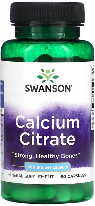Swanson 칼슘시트레이트 200mg 캡슐 60정, 1개 - 쿠팡
