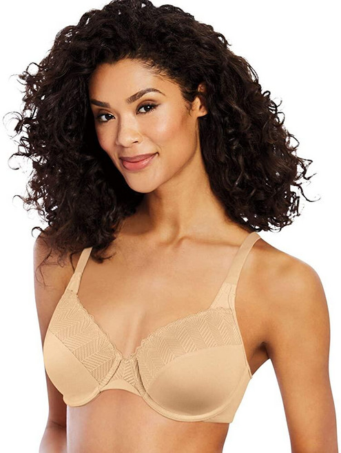 Bali Passion For Comfort 언더와이어 브라 풀 커버리지 가벼운 리프트 백 스무딩 쉐이프웨어 브라 매일 착용할 수 있음 라떼 리프트 레이스
