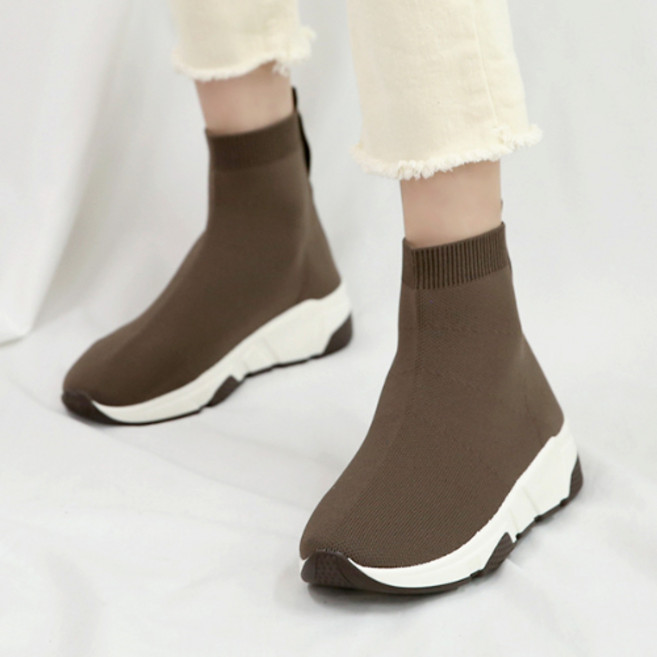 구두모모 몽벤 니트 스판 삭스 앵클 스니커즈 4cm