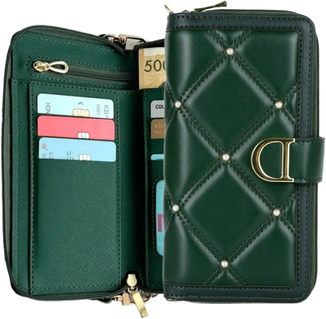 베르디 진주 지퍼 지갑형 다이어리 케이스 휴대폰 지갑 케이스 + 스트랩 포함