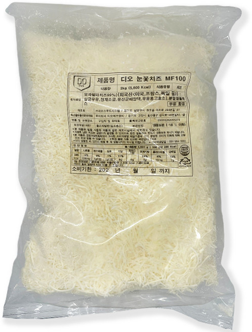 디오 MF100 오리지널 엔젤헤어 눈꽃치즈 피자치즈 2kg 냉동