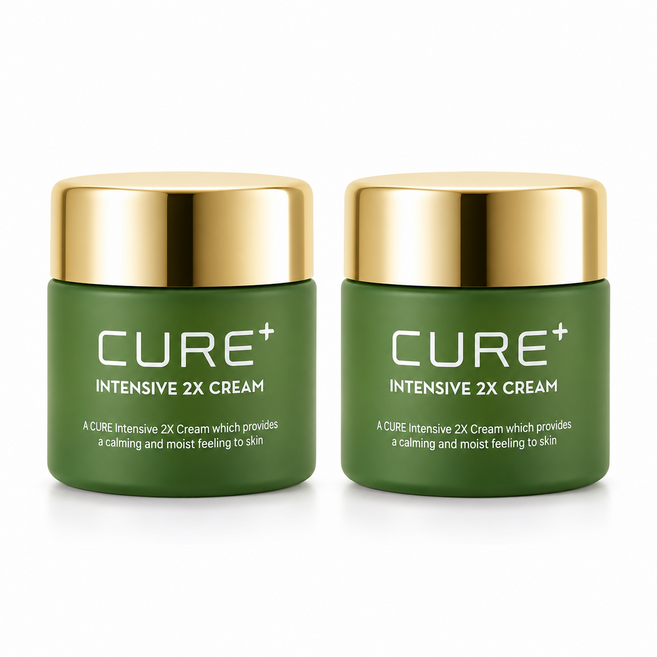 김정문알로에 큐어 인텐시브 2X 크림, 50g, 2개