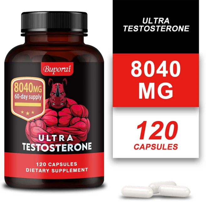 울트라 테스토스테론 8040mg - 에너지 및 지구력 향상 근육 강화 남성 건강, 1개, 120정 - 쿠팡