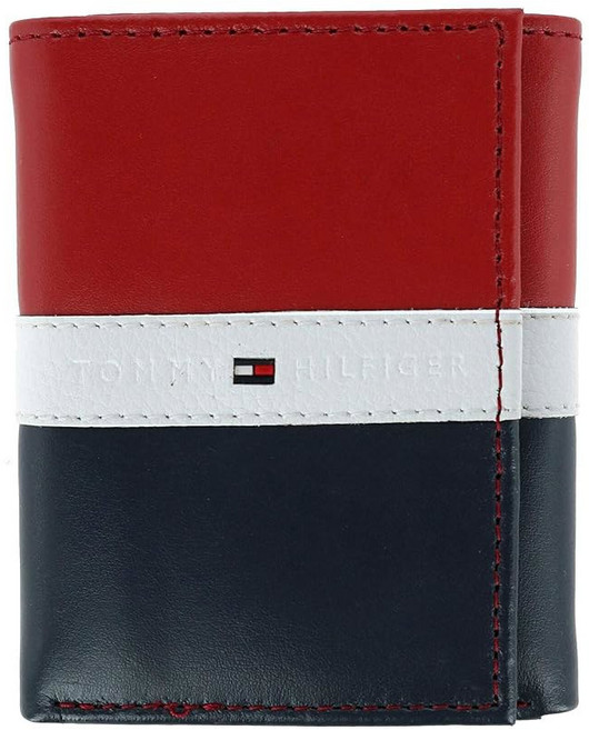 토미 힐피거 남성용 트라이폴드 지갑