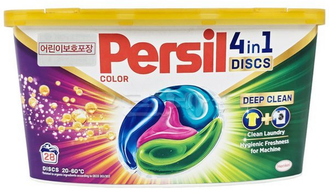 퍼실 듀오캡스 4in1 캡슐 세탁 세제 디스크 칼라젤 28개, 28개입, 1개